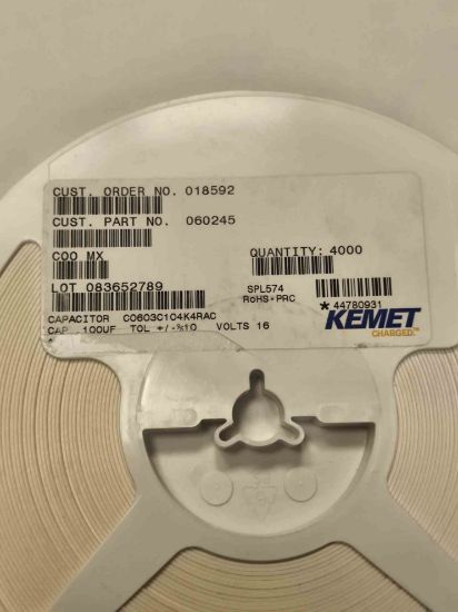 C0603C104K4RACAUTO 100NF 63V 603 KEMET SMD SERAMİK KONDANSATÖR resmi