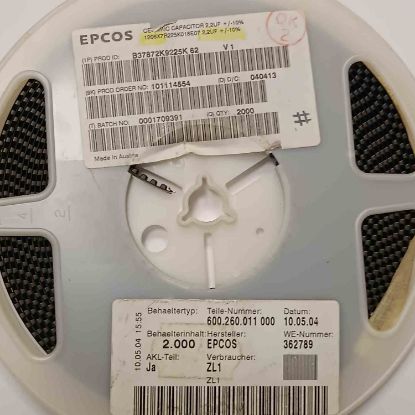 B37872K9225K 2.2MF 16V 1206 VISHAY SMD SERAMİK KONDANSATÖR resmi