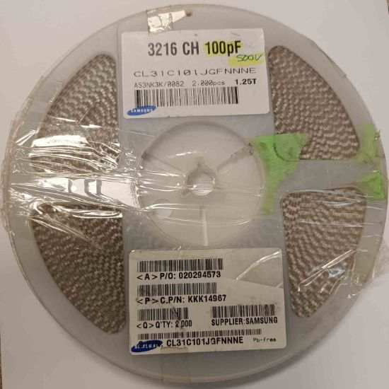 CL31C101JGFNNNE 100PF 500V 1206 SMD SERAMİK KONDANSATÖR resmi