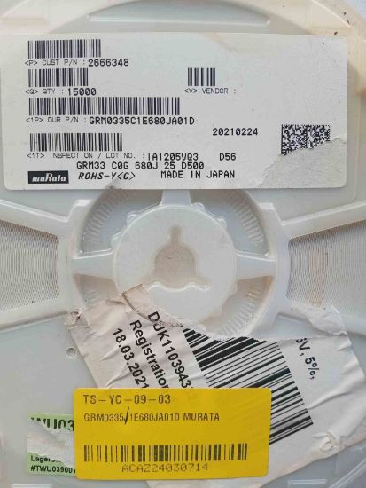 GRM0335J1E680JA01D MURATA resmi