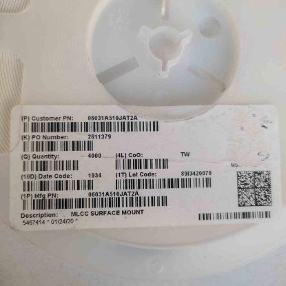06031A510JAT2A 100V 51pF C0G 0603 5 % resmi