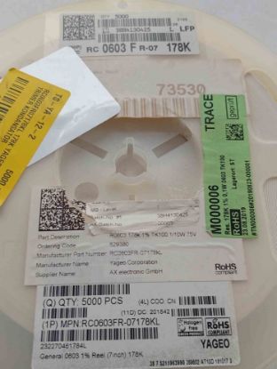 RC0603FR07178KL 178K YAGEO TRİMER KONDANSATÖR resmi