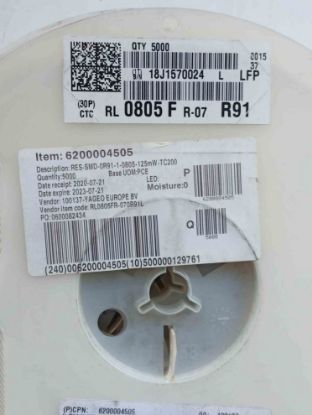 RL0805FR-070R91L 910R 805 %1 YAGEO SMD DİRENÇ resmi