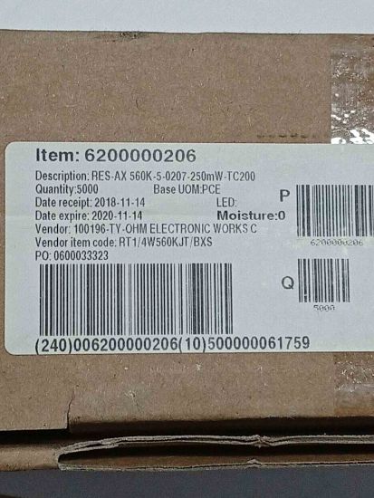 RT1/4W560KJT/BXS 560K  resmi