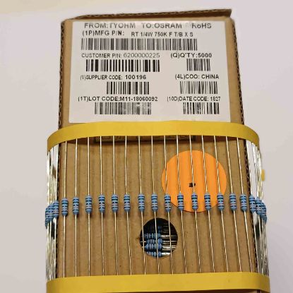 RT1/4W750K FT/BXS 750K 1/4W DİRENÇ resmi