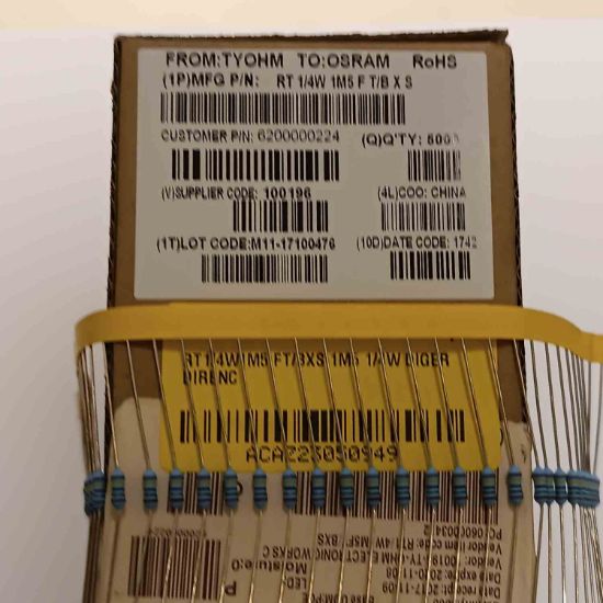 RT1/4W1M5 FT/BXS 1M5 1/4W DİRENÇ resmi