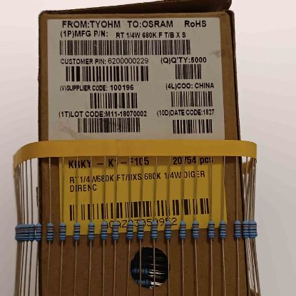 RT1/4W680K FT/BXS 680K 1/4W DİRENÇ resmi
