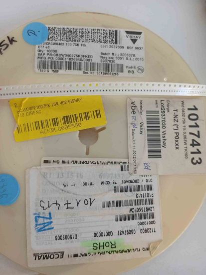 CRCW040210075K 75K 402 VISHAY SMD DİRENÇ resmi