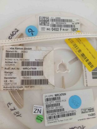 RC0402FR-0718K7 18K7 402 YAGEO SMD DİRENÇ resmi