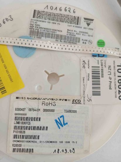CRCW0603100180K 180K 603 VISHAY SMD DİRENÇ resmi