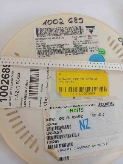 CRCW060310039K 39K 603 VISHAY SMD DİRENÇ resmi