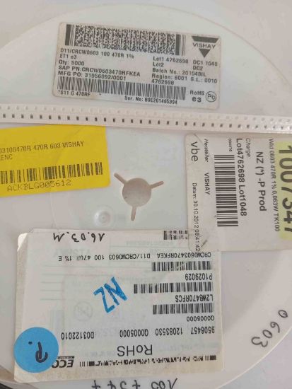 CRCW0603100470R 470R 603 VISHAY SMD DİRENÇ resmi