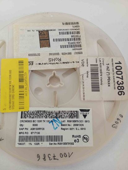 CRCW0603BC133RTK100 133R 603 VISHAY SMD DİRENÇ resmi