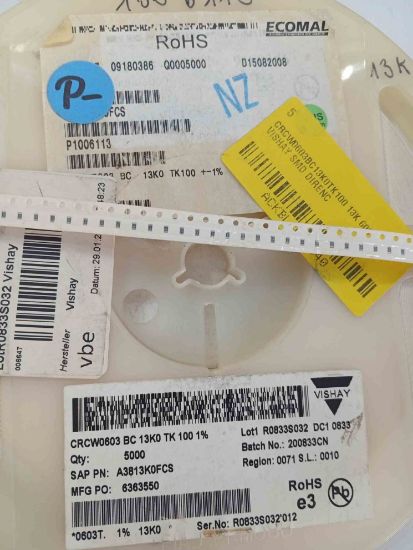 CRCW0603BC13K0TK100 13K 603 VISHAY SMD DİRENÇ resmi