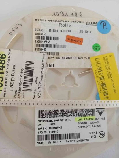 CRCW0603BC140RTK100 140R 603 VISHAY SMD DİRENÇ resmi