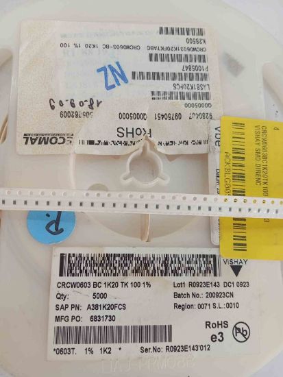 CRCW0603BC1K20TK100 1K2 603 VISHAY SMD DİRENÇ resmi