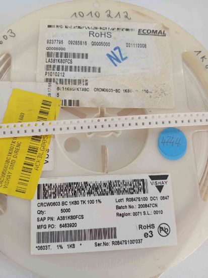 CRCW0603BC1K80TK100 1K80 603 VISHAY SMD DİRENÇ resmi