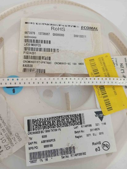 CRCW0603BC1M00TK100 1M 603 VISHAY SMD DİRENÇ resmi