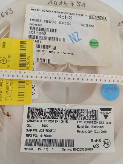 CRCW0603BC1R00TK100 1R 603 VISHAY SMD DİRENÇ resmi