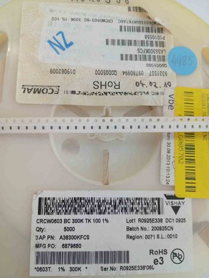 CRCW0603BC300KTK100 300K 603 VISHAY SMD DİRENÇ resmi