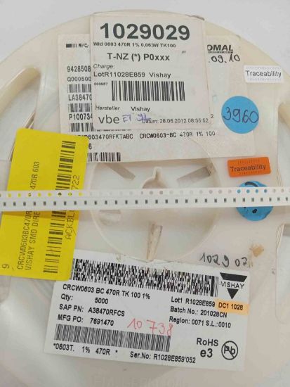 CRCW0603BC470RTK100 470R 603 VISHAY SMD DİRENÇ resmi