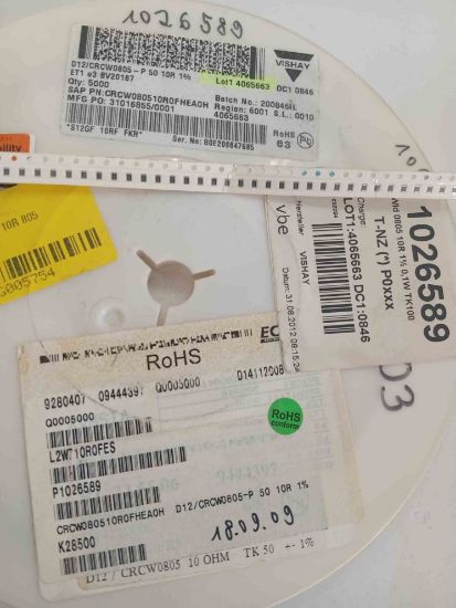 CRCW080510R0FHEAOH 10R 805 VISHAY SMD DİRENÇ resmi