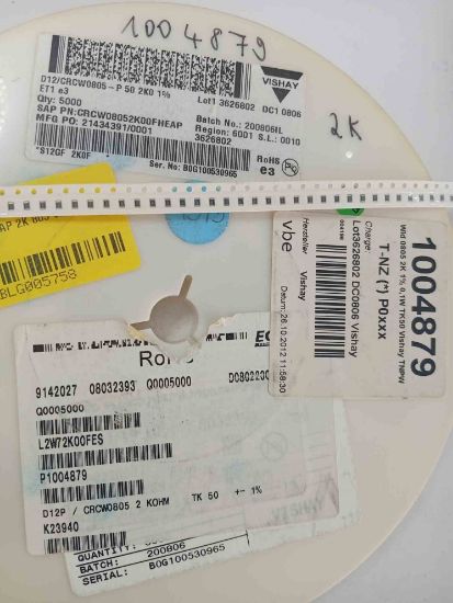 CRCW08052K00FHEAP 2K 805 VISHAY SMD DİRENÇ resmi