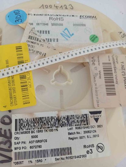 CRCW0805BC15R0TK100 15R 805 VISHAY SMD DİRENÇ resmi