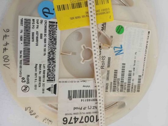 CRCW0805BC180RTK100 180R 805 VISHAY SMD DİRENÇ resmi