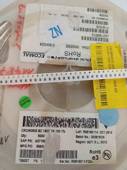 CRCW0805BC180RTK100 180R 805 VISHAY SMD DİRENÇ resmi