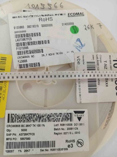 CRCW0805BC26K7TK100 26K7 805 VISHAY SMD DİRENÇ resmi