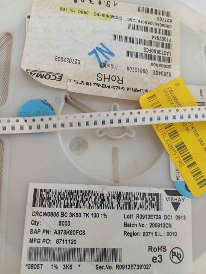 CRCW0805BC3K60TK100 3K6 805 VISHAY SMD DİRENÇ resmi