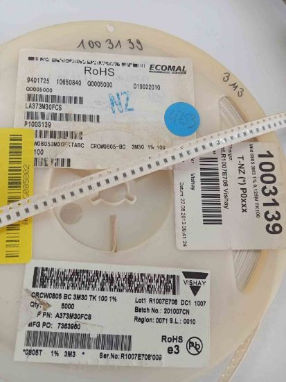 CRCW0805BC3M30TK100 3M3 805 VISHAY SMD DİRENÇ resmi