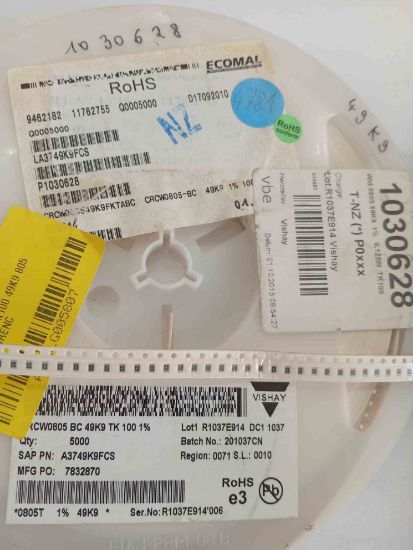 CRCW0805BC49K9TK100 49K9 805 VISHAY SMD DİRENÇ resmi