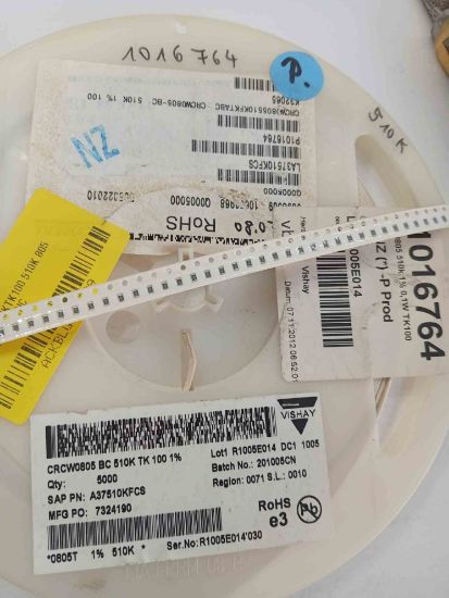 CRCW0805BC510KTK100 510K 805 VISHAY SMD DİRENÇ resmi
