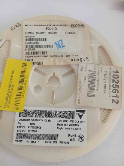 CRCW0805BC66K5TK100 66K5 805 VISHAY SMD DİRENÇ resmi