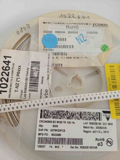 CRCW0805BC6K20TK100 6K2 805 VISHAY SMD DİRENÇ resmi