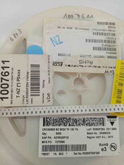 CRCW0805BC8K20TK100 8K20 805 VISHAY SMD DİRENÇ resmi