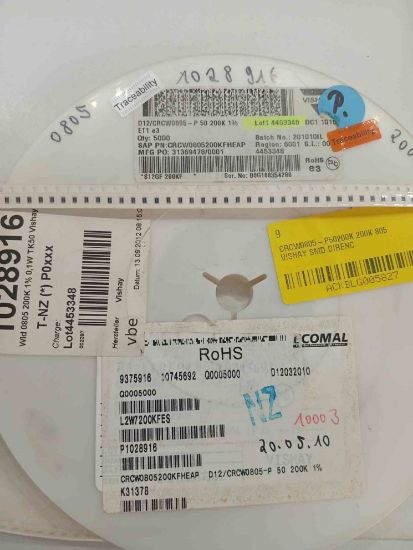 CRCW0805-P50200K 200K 805 VISHAY SMD DİRENÇ resmi