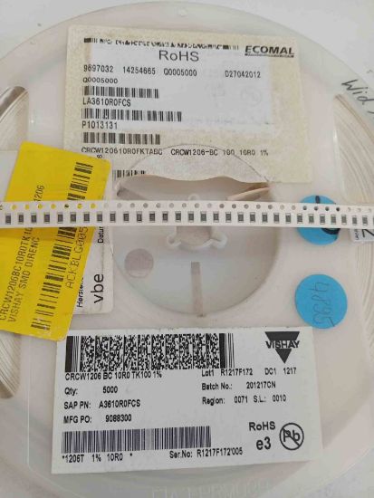 CRCW1206BC10R0TK100 10R 1206 VISHAY SMD DİRENÇ resmi