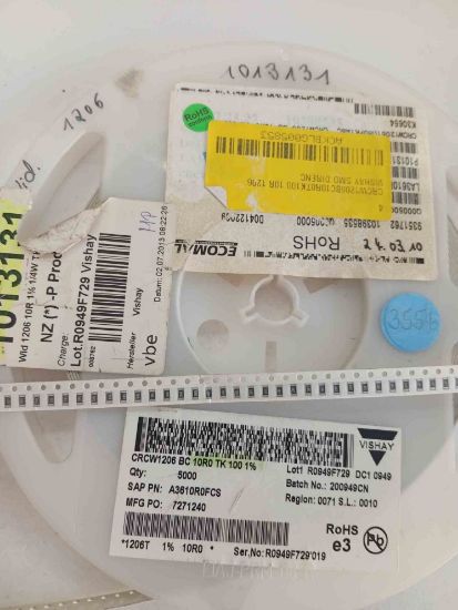CRCW1206BC10R0TK100 10R 1206 VISHAY SMD DİRENÇ resmi
