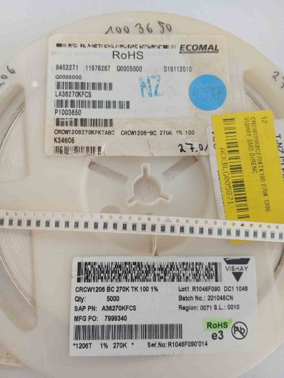 CRCW1206BC270KTK100 270K 1206 VISHAY SMD DİRENÇ resmi