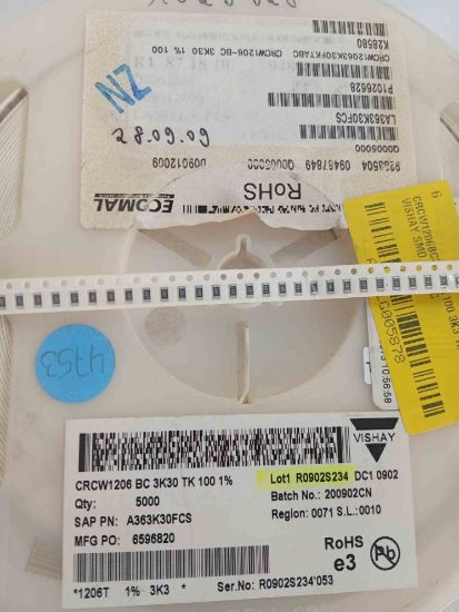 CRCW1206BC3K30TK100 3K3 1206 VISHAY SMD DİRENÇ resmi