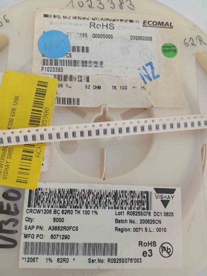 CRCW1206BC62R0TK100 62R 1206 VISHAY SMD DİRENÇ resmi