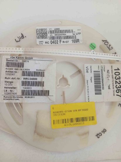 RC0402FR-07169K 169K 402 YAGEO SMD DİRENÇ resmi