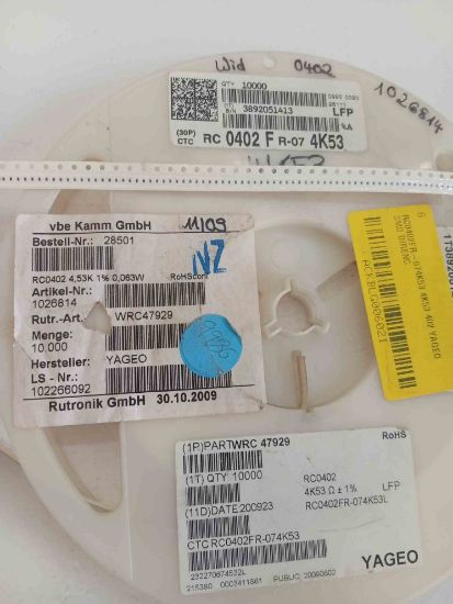 RC0402FR-074K53 4K53 402 YAGEO SMD DİRENÇ resmi