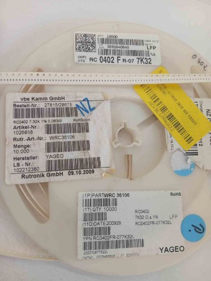 RC0402FR-077K32 7K32 402 YAGEO SMD DİRENÇ resmi