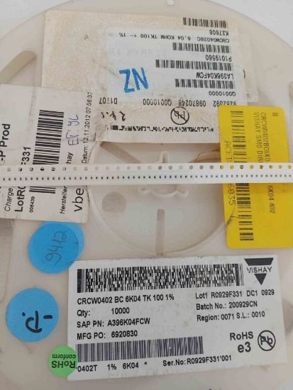 CRCW0402BC6K04TK100 6K04 402 VISHAY SMD DİRENÇ resmi