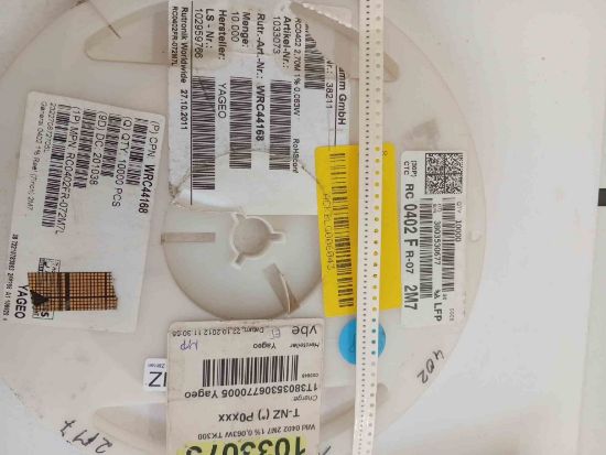 RC0402FR-072M7 2M7 402 YAGEO SMD DİRENÇ resmi