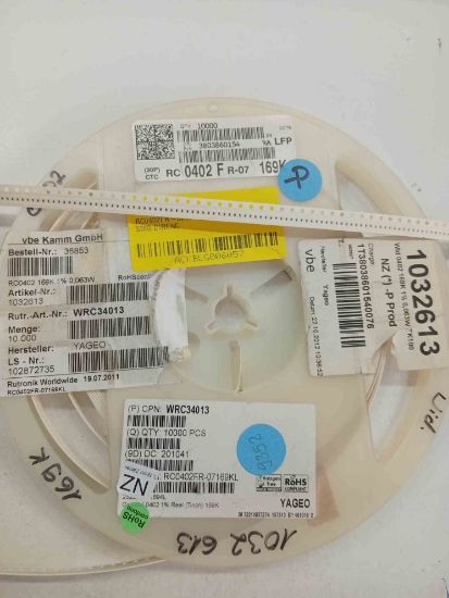 RC0402FR-07169K 169K 402 YAGEO SMD DİRENÇ resmi
